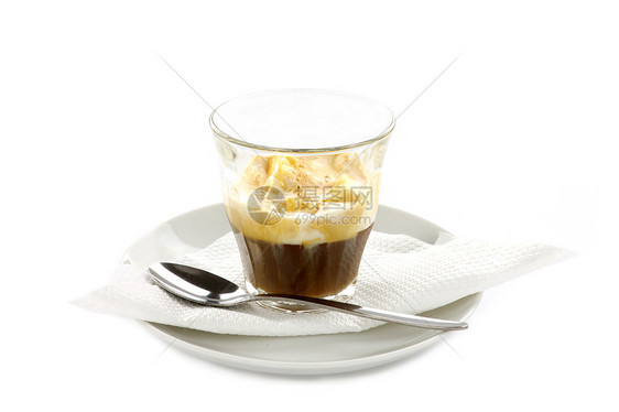 阿芙佳朵咖啡玻璃育肥营养烹饪饮料餐巾黑色味道奶制品口渴图片