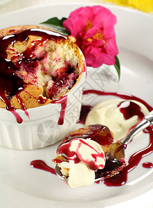 黑莓海绵勺子育肥蛋糕健康营养烹饪甜点味道美食食物图片