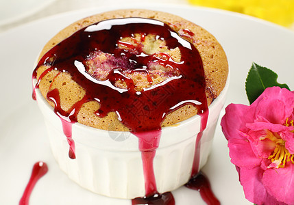 黑莓海绵蛋糕美食营养甜点烹饪食物飞碟育肥健康味道图片