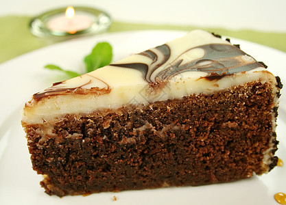 巧克力蛋糕美食草药烹饪味道漩涡甜点薄荷小吃美味用餐图片