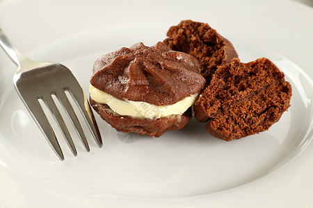 巧克力明星饼干奶油味道美味浪费诱惑烹饪食物美食育肥甜点图片