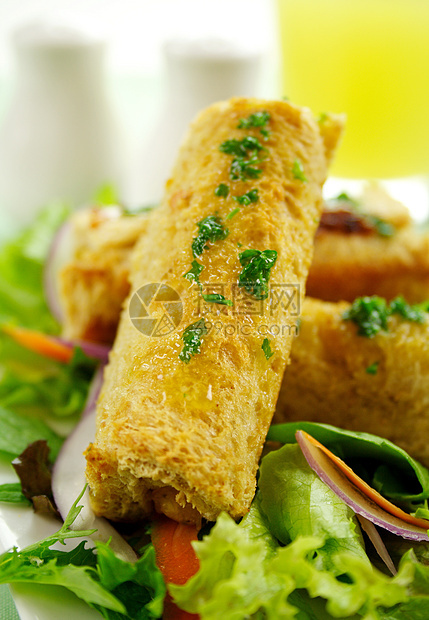 玉米卷食物面包烹饪刀具香菜餐巾早餐黄油味道午餐图片