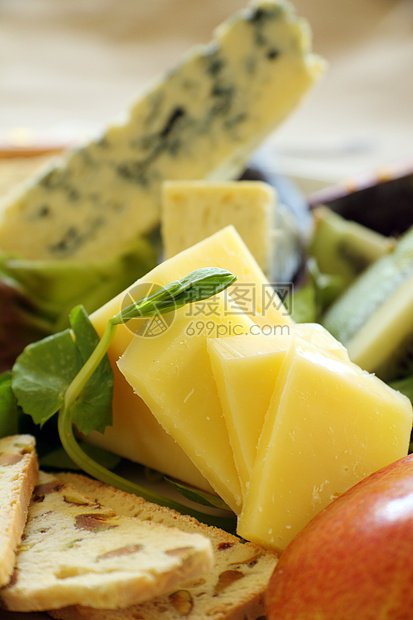 切达奶酪自助餐营养烹饪面包拼盘美食草药奇异果小吃味道图片