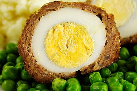 苏格兰鸡蛋美食用餐食物烹饪午餐味道蛋黄营养牛肉土豆图片