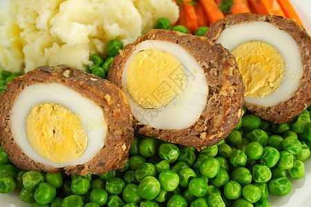 苏格兰鸡蛋味道牛肉蛋黄营养用餐萝卜午餐食物土豆美食图片