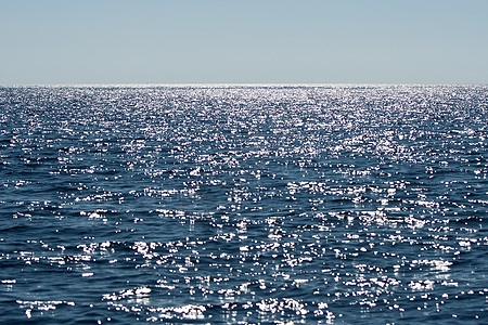 永不结束的蓝海晴天白色海滩地平线海浪风景波浪天空海洋日落图片