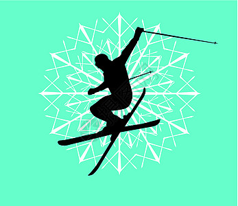蓝背景滑底滑雪者矢量艺术竞技滑雪板获奖者行动假期冬令极限花圈游戏运动会图片