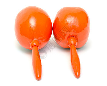 橙色马拉茄玩具橙子庆典拨浪鼓情调民间摇床木头乐器拉丁图片