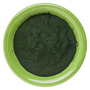 夏威夷螺旋藻粉粉饮食木头绿色粉末螺旋养分健康饮食藻类白色图片