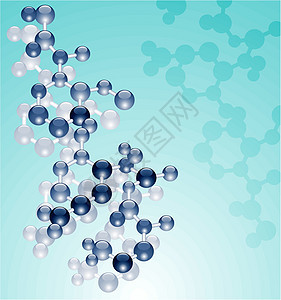 矢量抽象分子生活团体反射科学阴影插图化学蓝色生物白色图片