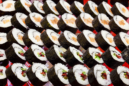 寿司卷海鲜盘子美味食物寿司美食图片
