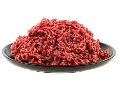 促排排米牛肉倾斜白色食物烹饪背景