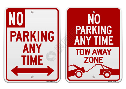 无停车标志街道汽车禁令金属交通标签白色公园法律注意力图片