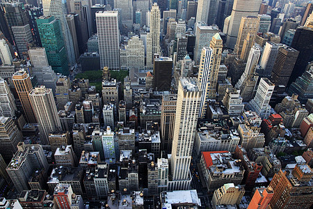 纽约州纽约市旅游天空摩天大楼日落蓝色天线全景历史性游客工作图片