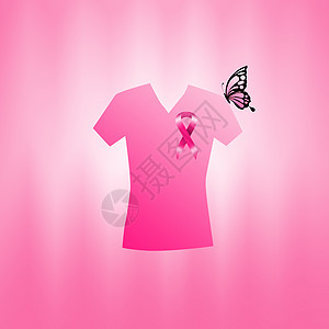 乳腺癌的预防斗争女孩们生活蝴蝶乳房生存山雀皮肤海报帮助图片