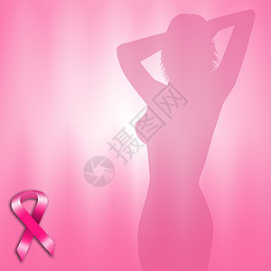 乳腺癌的预防癌症斗争插图胸部胸罩蝴蝶愈合女孩们药品明信片图片