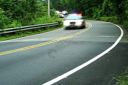 警车车辆街道法律情况红色图片