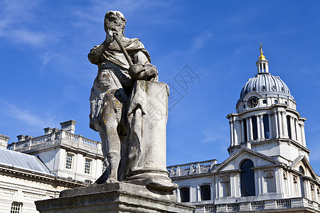 伦敦格林尼治皇家海军学院大学英语旅行景点旅游教堂海军雕像历史城市图片