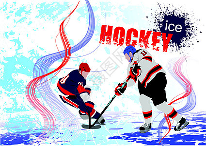 冰冰曲球运动员插图冠军艺术品运动冰球游戏竞赛玩家教练训练图片