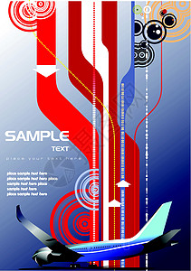 提供机场背景和飞机图象的小册子封面版面背景图片