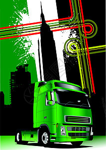 以纽约图像为封面的小册子货车卡车历史黑色圆圈路口插图路线曲线背景图片