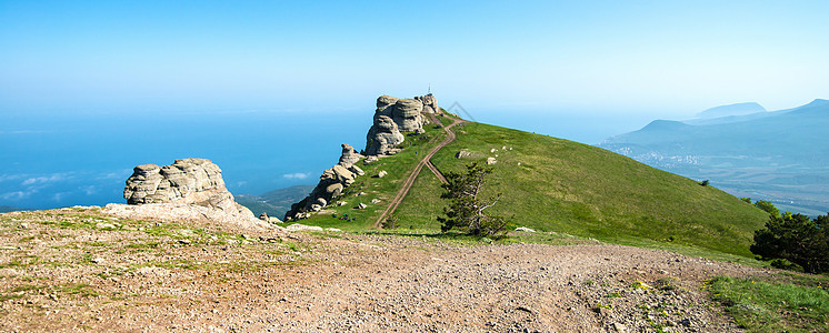 山岳的美丽全景旅游高山旅行国家岩石风景悬崖天空峡谷公园图片