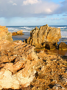 澳大利亚海岸线海洋地形岩石石头生态冲浪旅行盎司荒野晴天图片