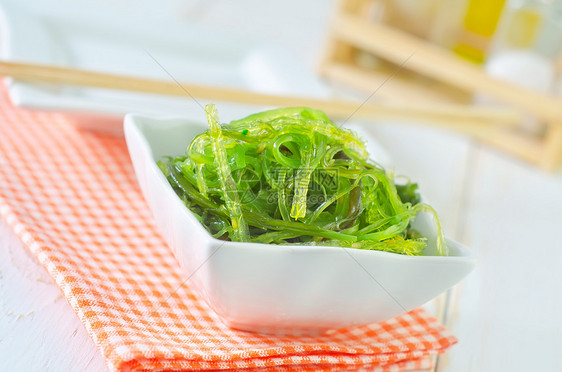 chuka沙拉食物饮食美味竹卡坚果文化海藻盘子餐厅海鲜图片