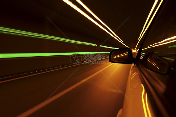 夜驾车速度交通街道路灯玻璃金属运输运动辉光线条图片