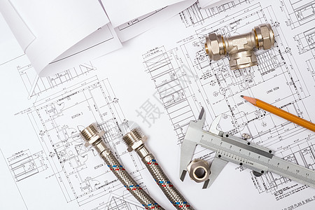 管道和水管图画 建筑废生办公室铅笔浴室金属草图束缚文档项目工作维修图片