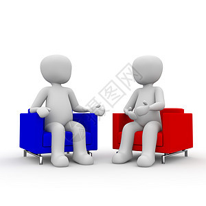 辅助臂椅插图语言学家商务男人黑色谈判派对长椅讨论推介会图片