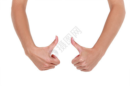 缩略图手势比划拇指手指棕榈男性运动展示背景图片
