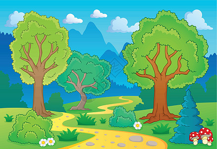 树主题风景 1背景图片