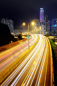 夜间公路建筑运动尾巴运输景观天空灯光街道建筑学速度图片