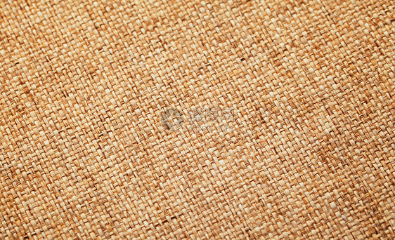 线性纹理背景棕色布料宏观帆布织物纤维麻布编织图片