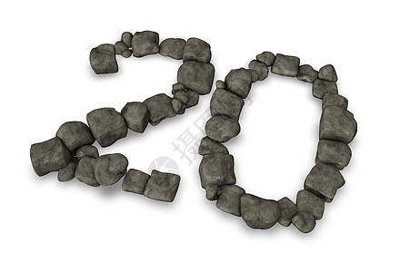 二十号反射鹅卵石数学周年石头插图纪念日生日图片