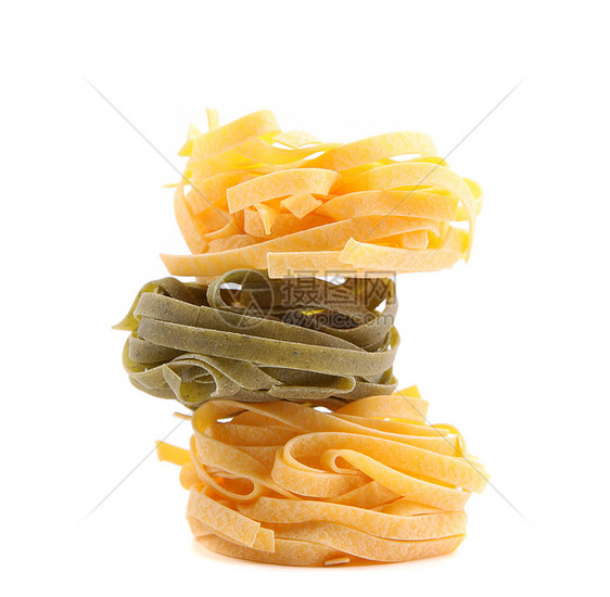 自制 tipycal 意大利面特写面条生活生产黄色菠菜白色食物红色食品旗帜图片
