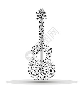 音乐背景作品笔记歌曲钥匙作曲家低音乐器吉他插图流行音乐图片
