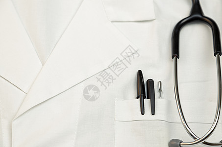 医生用听诊器 温度计和口袋内钢笔洗涤剂工具商业生活健康程序医疗职业职员装置工作图片