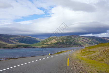 冰原的风景道路蓝色车道火山爬坡岛屿全景天气天空沥青划分图片