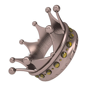 装饰黄色蓝宝石的青铜冠女王权威王子贵族王国插图珍珠典礼古董荣耀图片