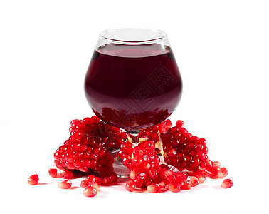 石榴汁果汁营养玻璃红色水果食物白色粮食热带饮料图片