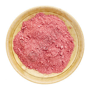 有机黄莓粉粉末制品红花白色养分粉色水果陶瓷浆果圆形图片