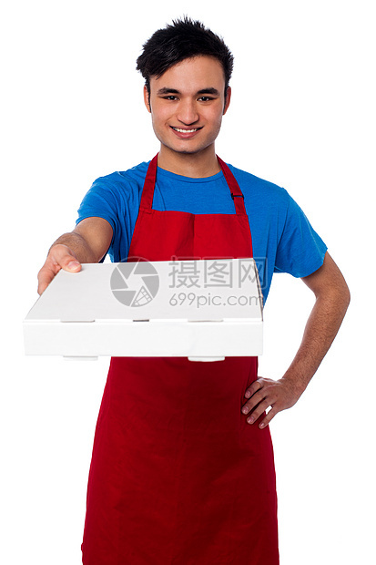 这是你的命令 先生盒子快乐食谱男人服务餐饮食物披萨盒工作男性图片
