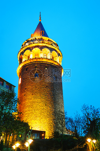 土耳其伊斯坦布尔加拉塔塔塔纪念碑地标城市建筑文化旅行金角脚凳石头地方图片