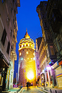土耳其伊斯坦布尔加拉塔塔塔旅行建筑学地方文化脚凳金角历史建筑地标城市图片
