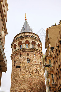 土耳其伊斯坦布尔加拉塔塔塔建筑城市文化脚凳纪念碑地方旅游建筑学地标石头图片