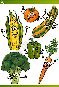 成套蔬菜漫画插图片蔬菜孩子们葫芦快乐插图卡通片胡椒维生素绘画壁球图片