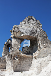 Divnogorsky洞穴 神圣的乌斯彭斯科姆人修道院圆顶天空文化风格金子寺庙男人岩石装饰粉笔图片