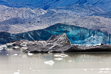 的塔斯曼冰川湖冰山瓦砾冰山岩石国家公吨旅游蓝色公园风景冰川图片
